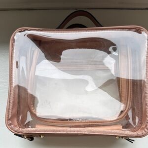 Calpak Large Clear Cosmetic Case - Mocha
